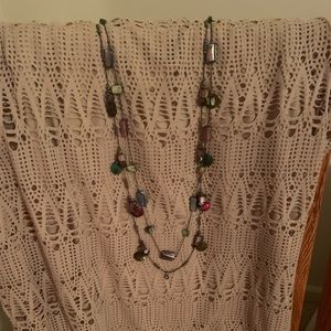 Chico’s crochet top with sheath size 2